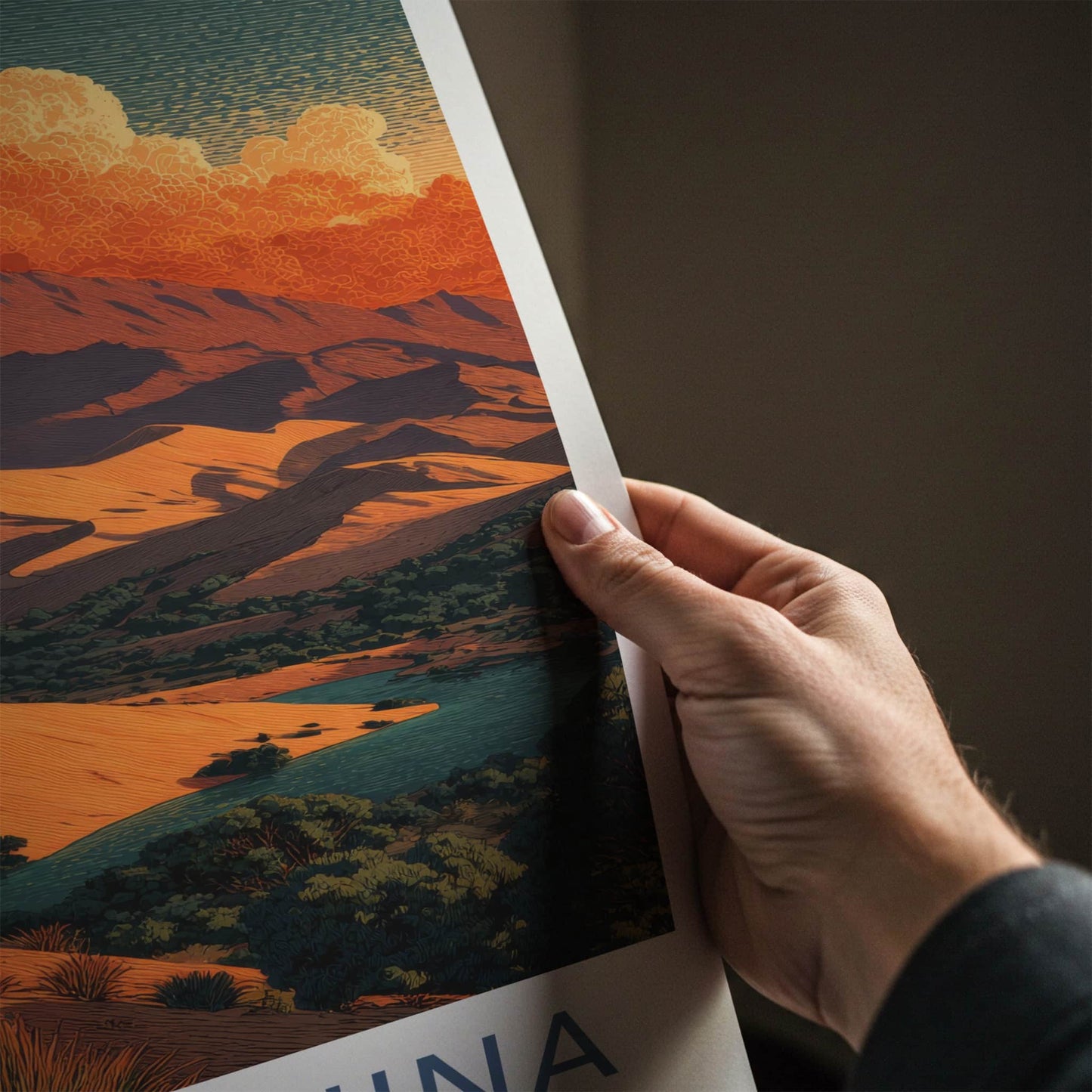 Huacachina Poster - Peru Wall Art - Desert Oasis Lagoon Home Decor