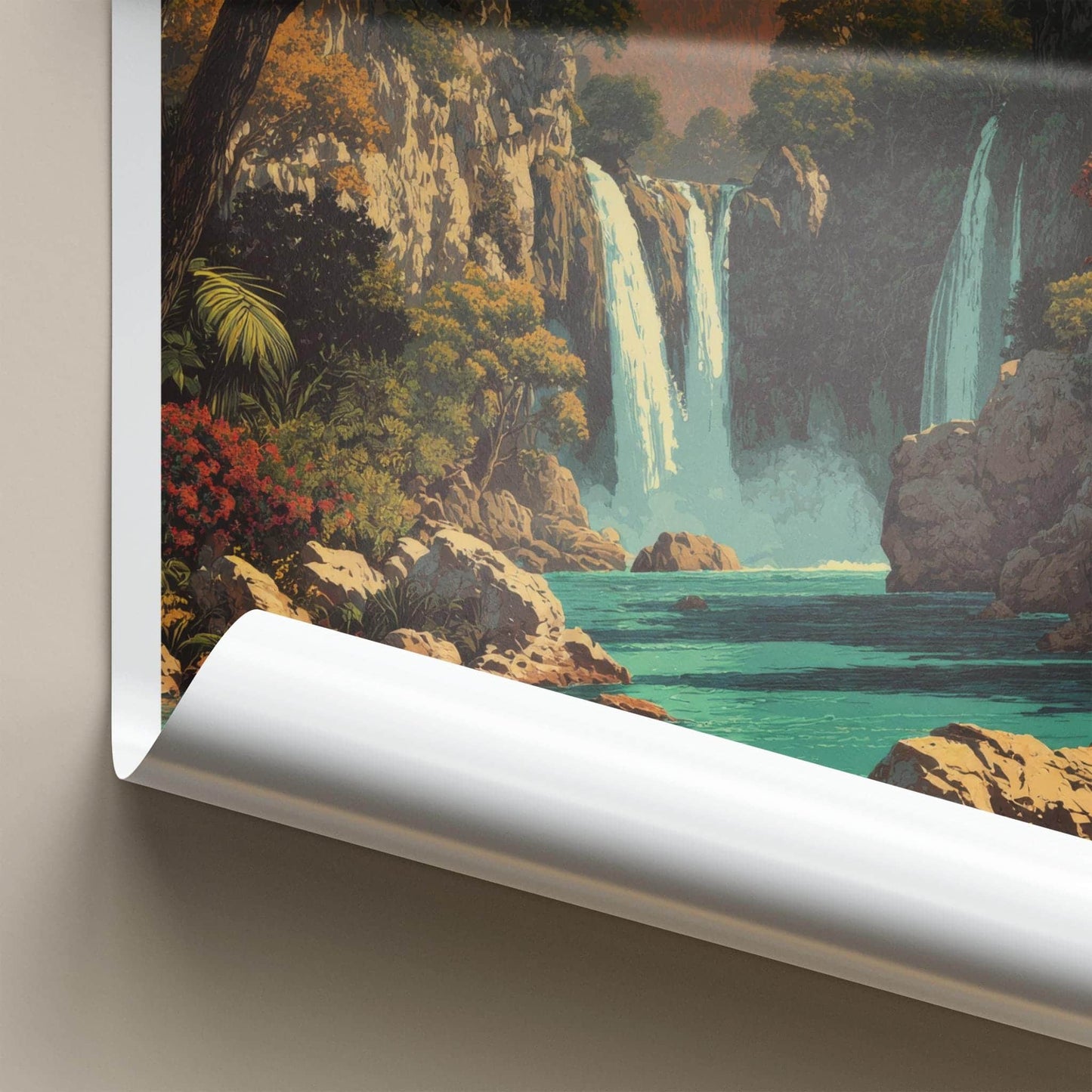 Huasteca Potosina Poster - Mexico Travel Art - Jungle Waterfalls Home Decor