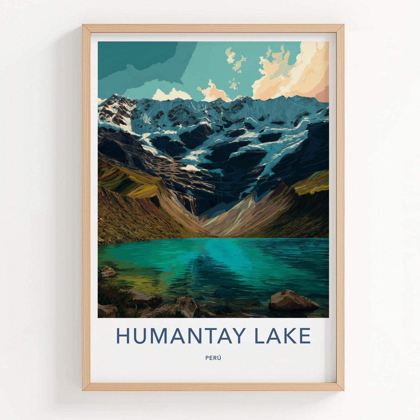Humantay Lake Poster - Peru Wall Art - Turquoise Lake Mountains Home Decor