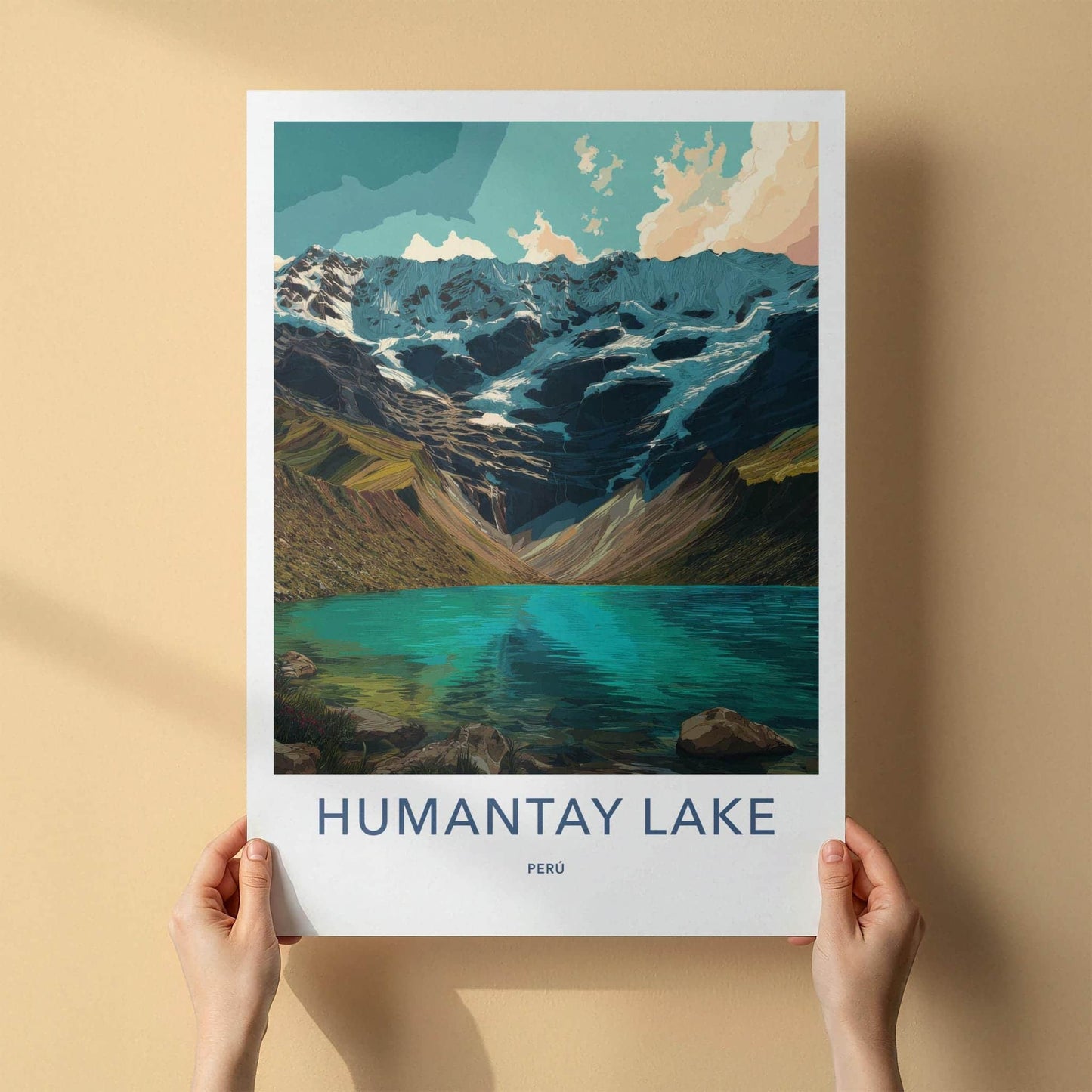 Humantay Lake Poster - Peru Wall Art - Turquoise Lake Mountains Home Decor