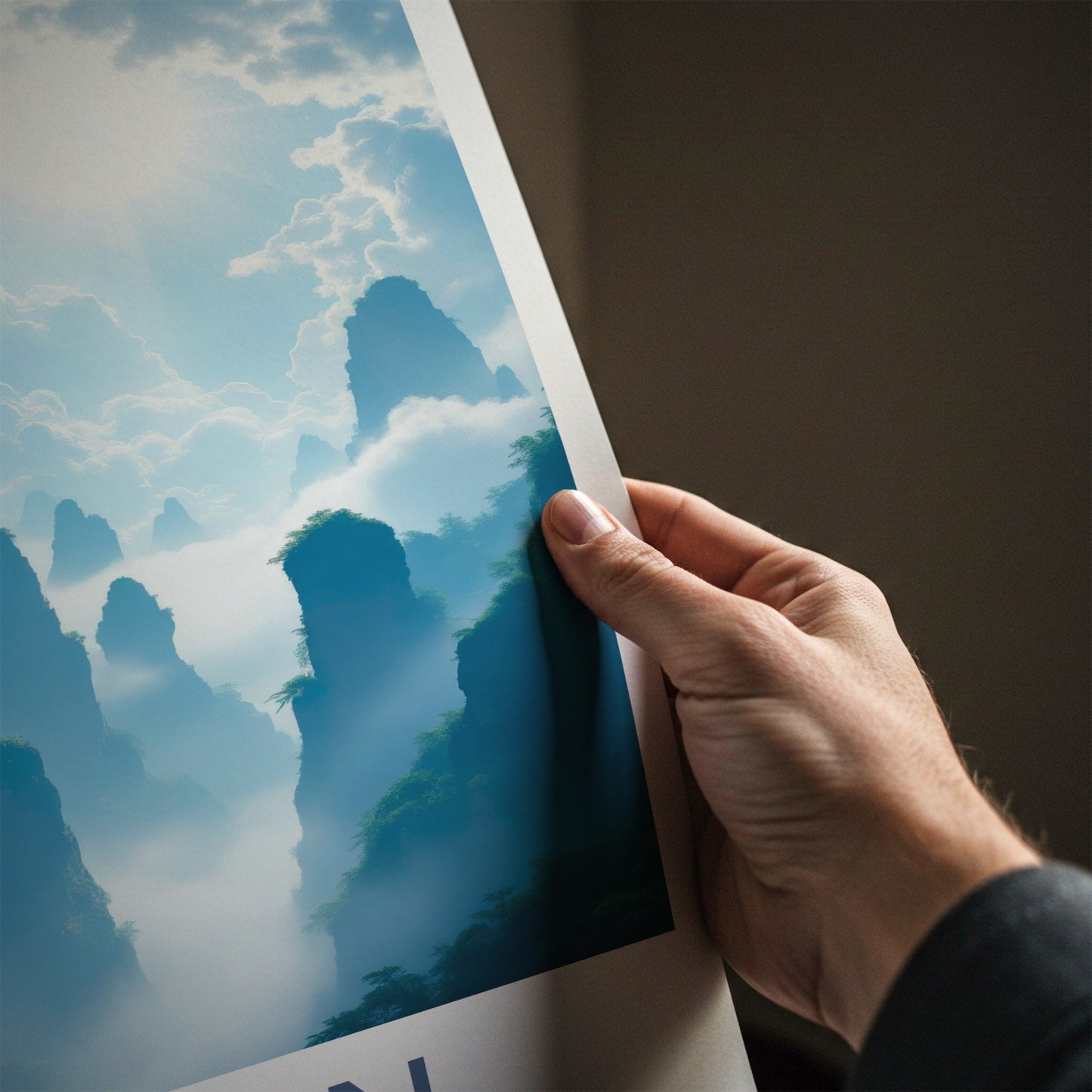 Hunan Poster - China Travel Art - Misty Karst Peaks Home Decor