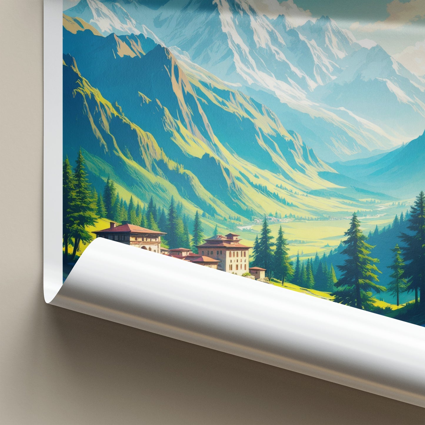 Hunza Valley Poster - Pakistan Travel Art - Majestic Mountain Village Home Decor