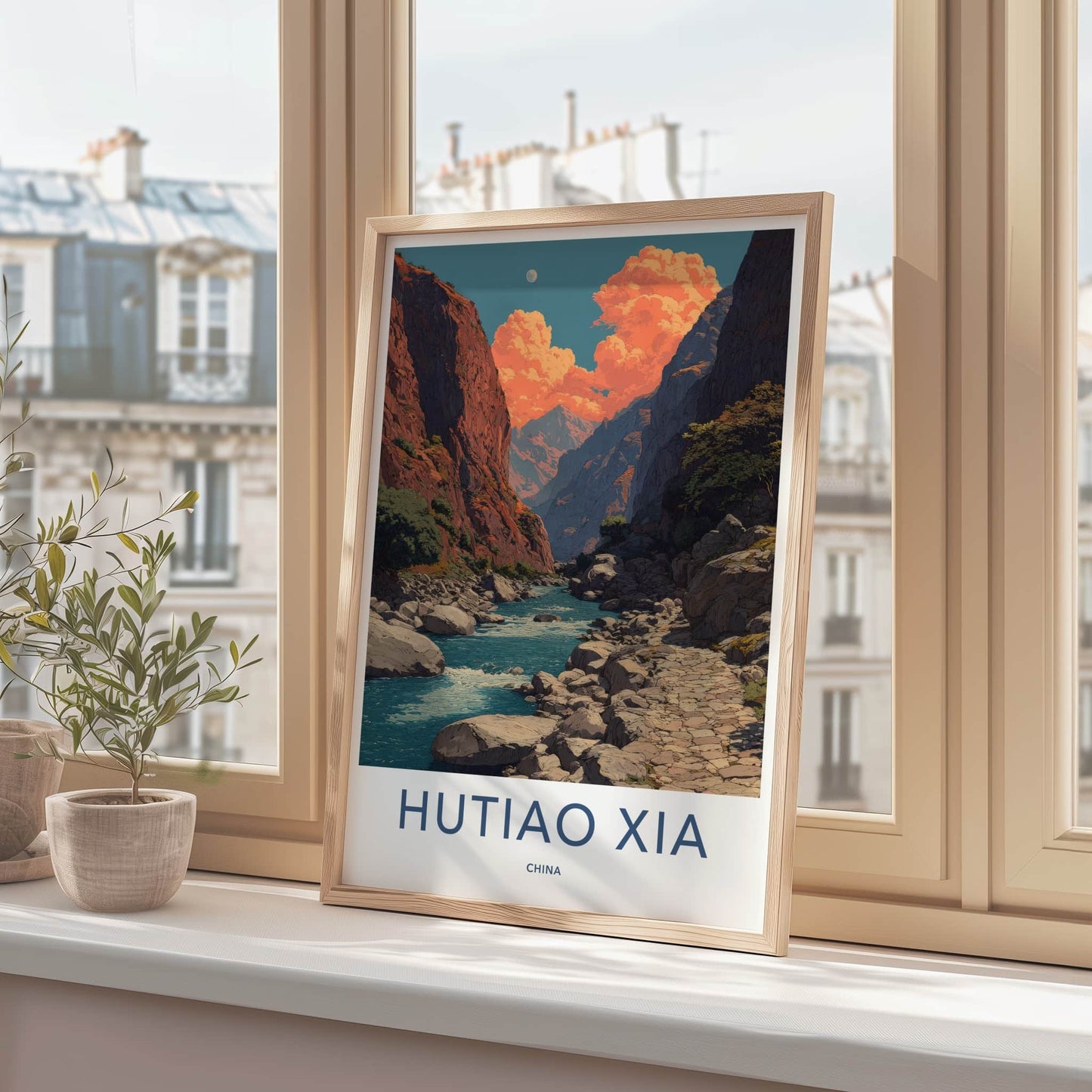 Hutiao Xia Poster - China Travel Art - River Gorge Moon Gallery Art