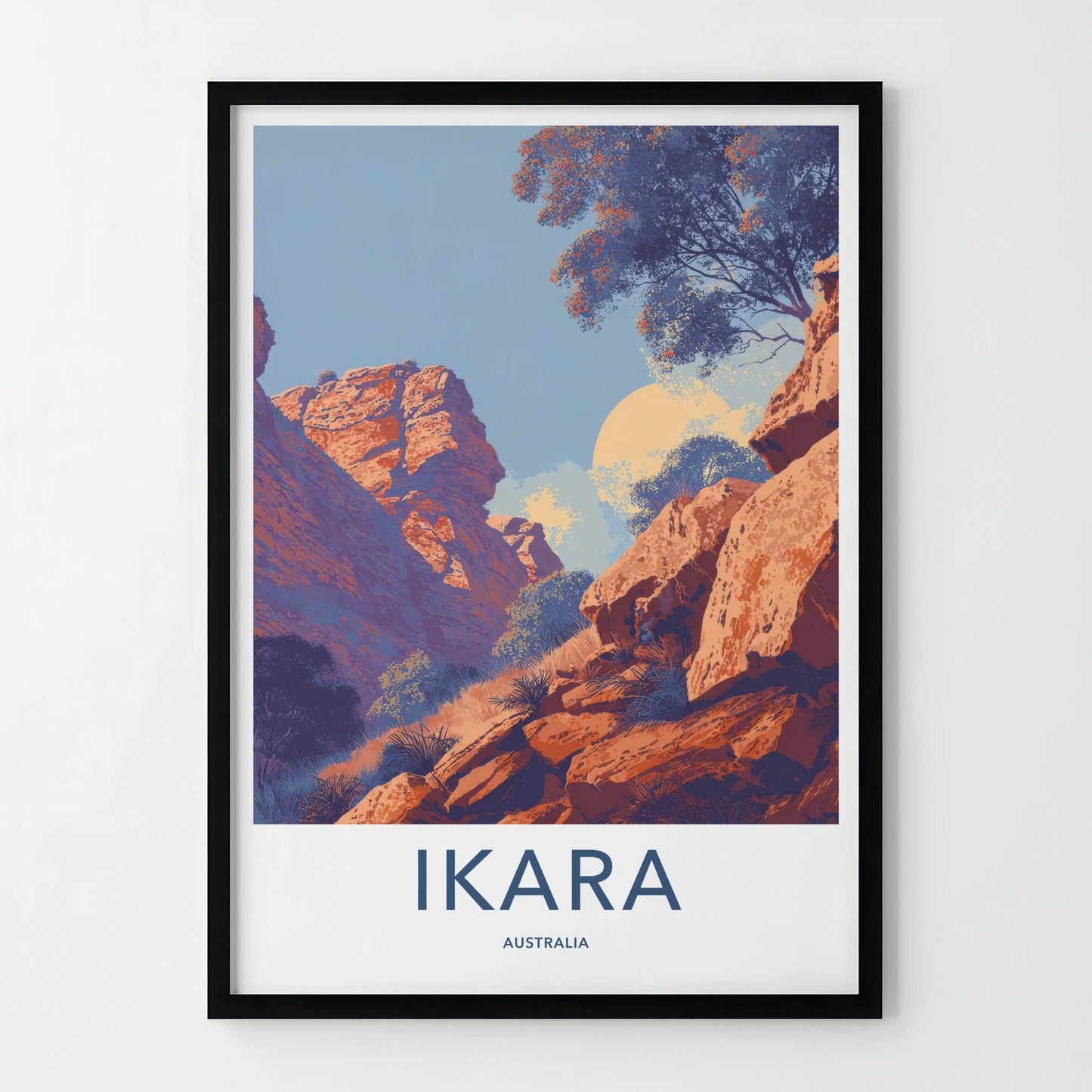 Ikara Poster - Australia Travel Art - Vibrant Canyon Landscape Wall Decor