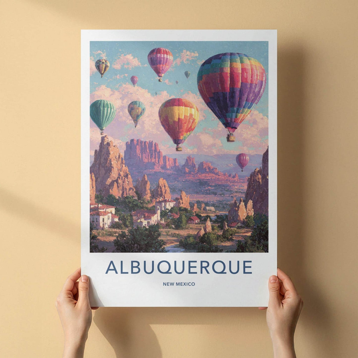 Albuquerque Poster - New Mexico Wall Art - Desert Balloon Festival Home Decor