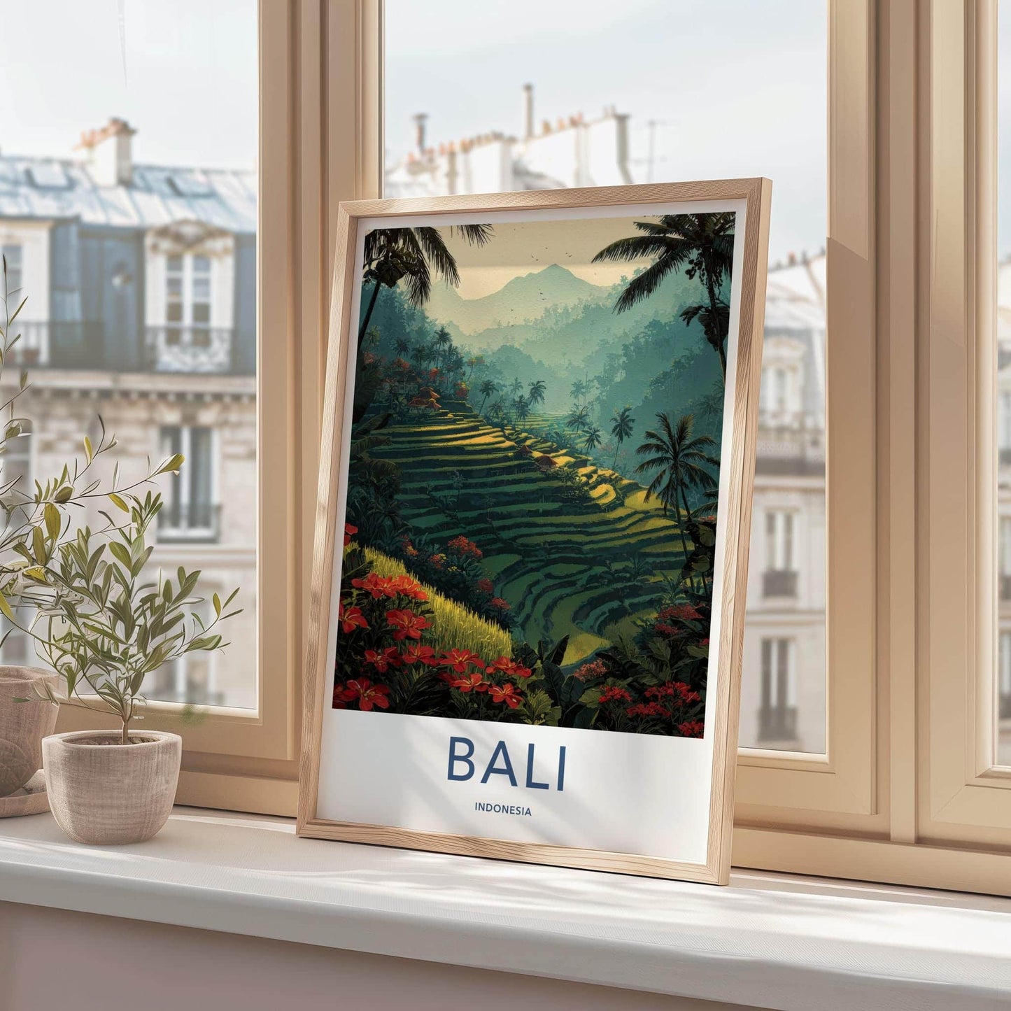Bali Poster - Indonesia Travel Art - Lush Terraces Home Decor