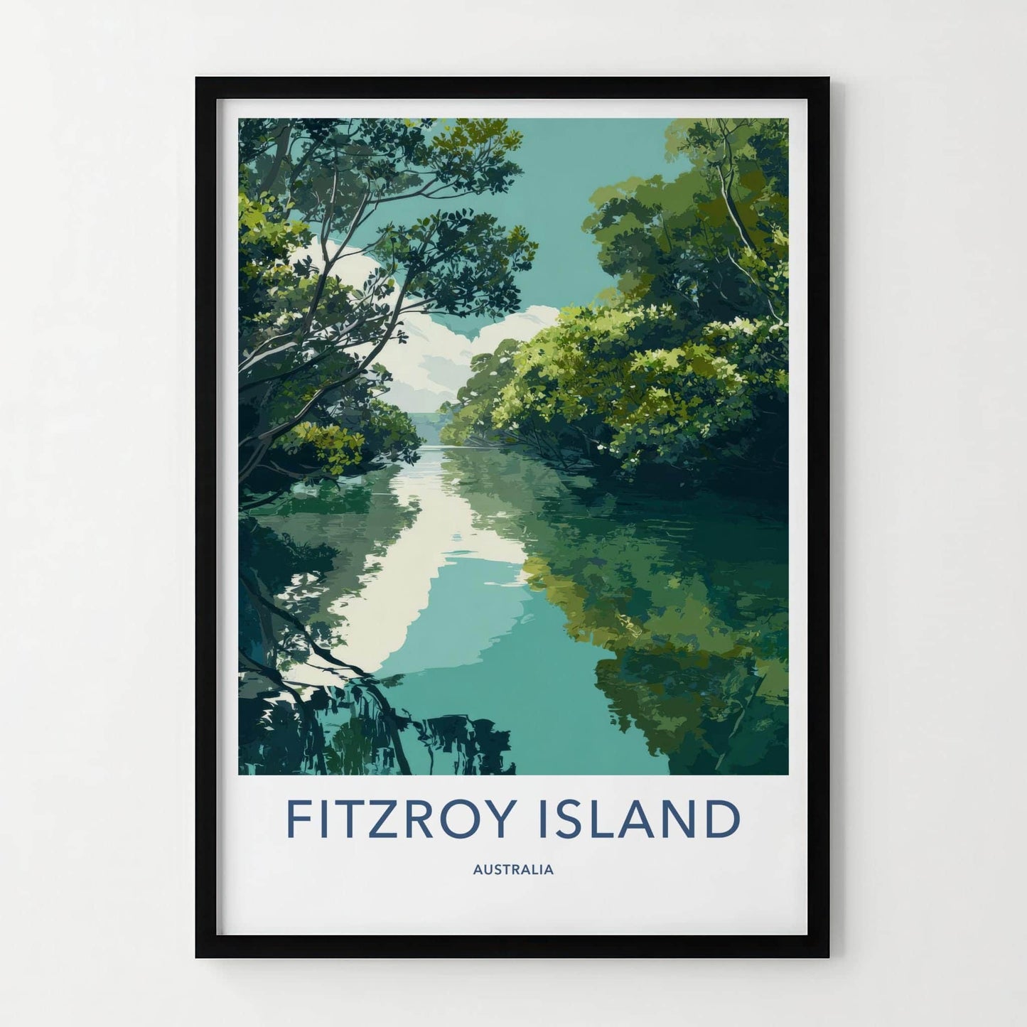 Fitzroy Island Poster - Australia Travel Art - Lush Tropical Waters Home Decor