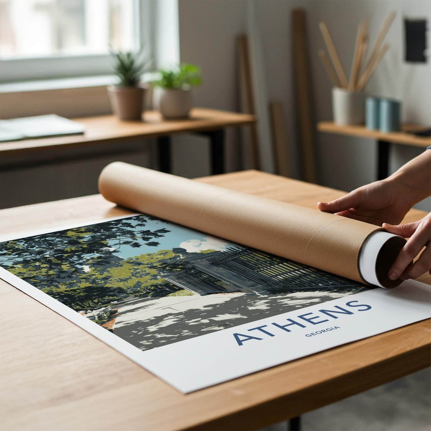 Athens Poster - Georgia Travel Art - United States Home Decor
