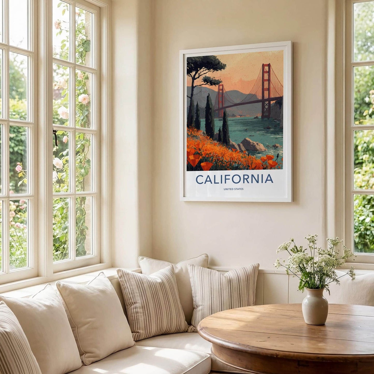 San Francisco Poster - California Travel Art - Golden Gate Vista Wall Decor