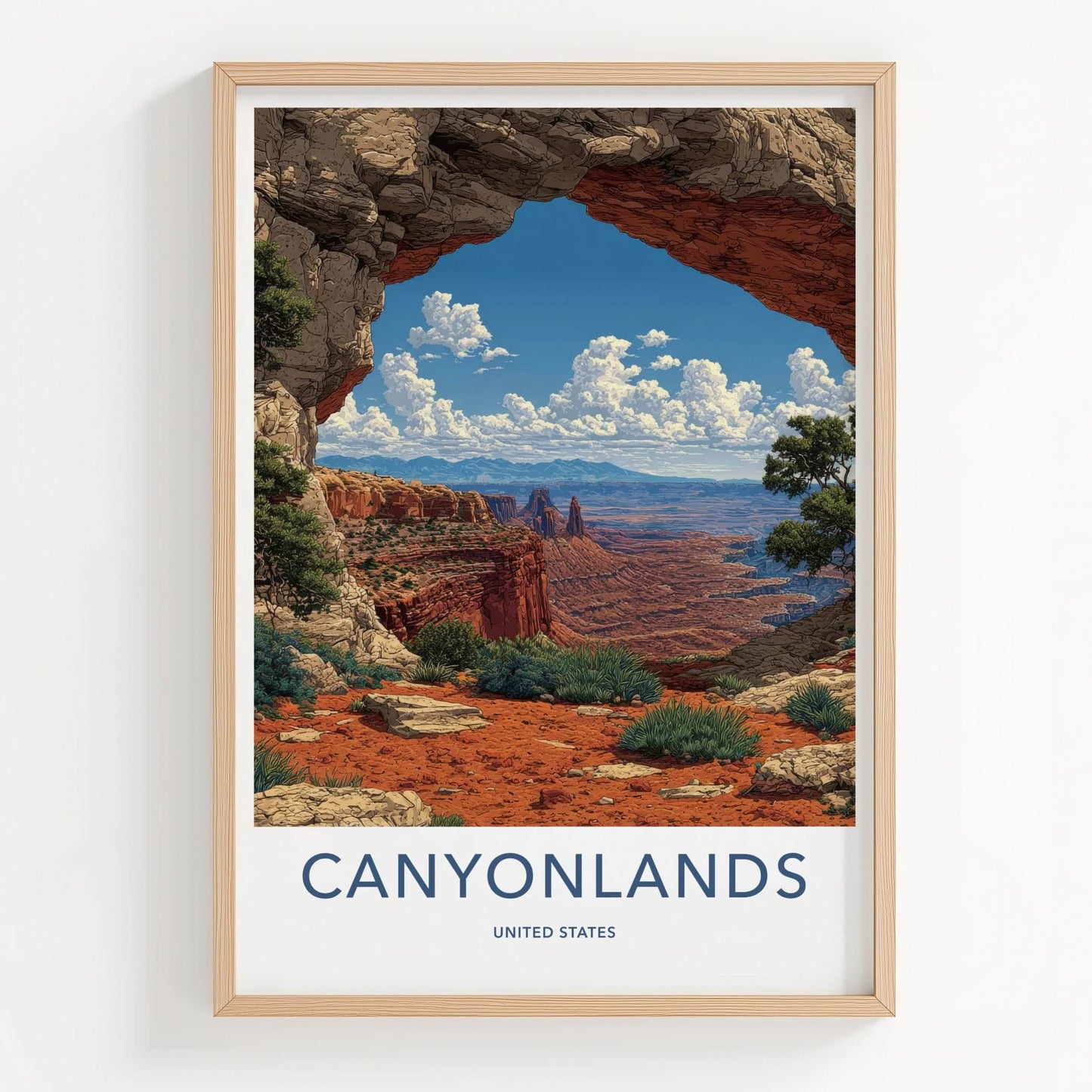 Canyonlands Poster - Utah Scenic Art - Natural Arch Vista Wall Decor