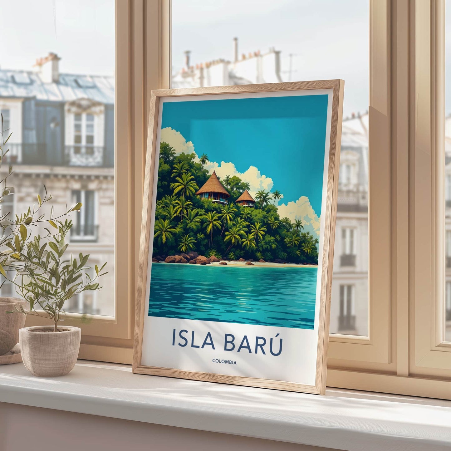 Isla Baru Poster - Colombia Travel Art - Tropical Island Retreat Home Decor