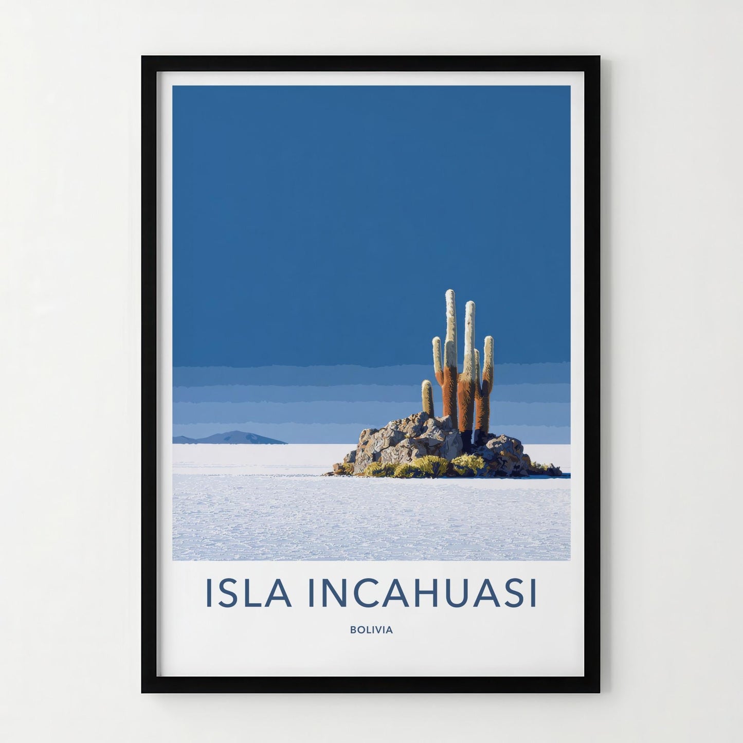 Isla Incahuasi Poster - Bolivia Travel Art - Rocky Island Cactus Home Decor