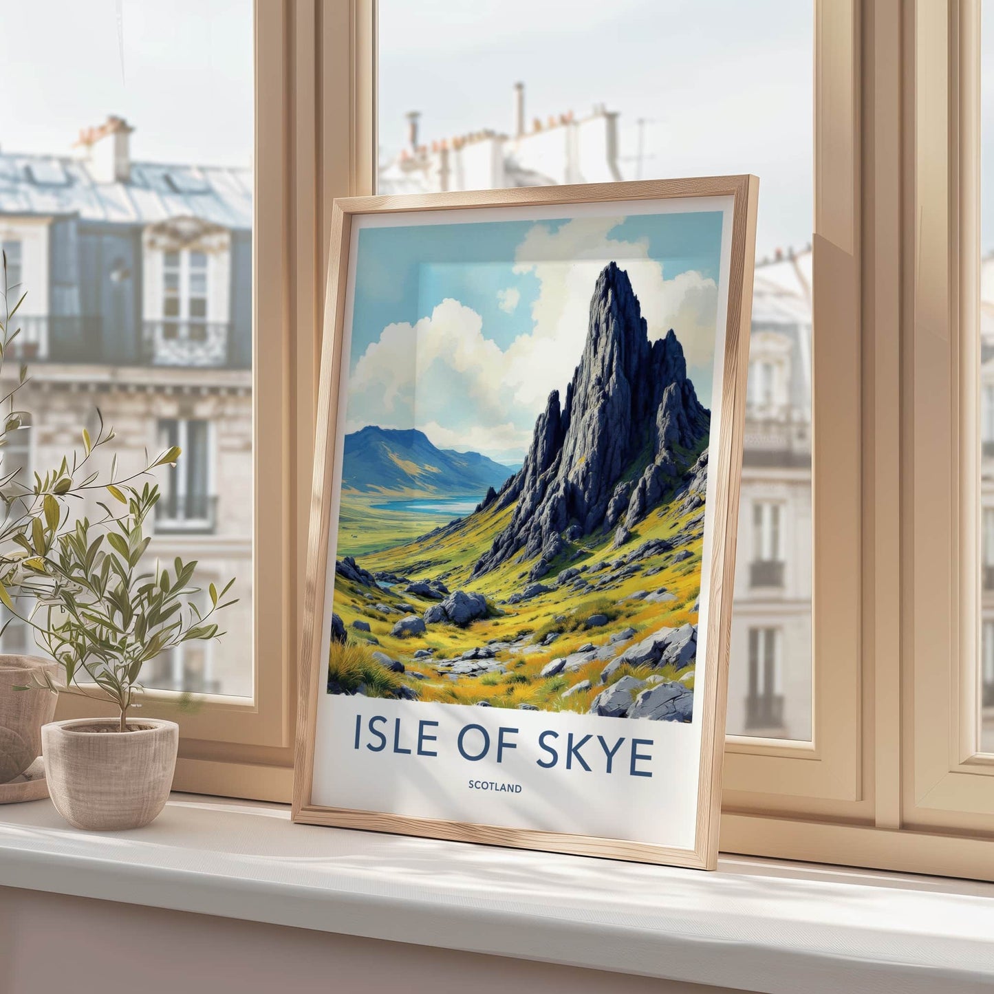 Isle Of Skye Poster - Scotland Travel Art - Dramatic Rock Formation Wall Decor