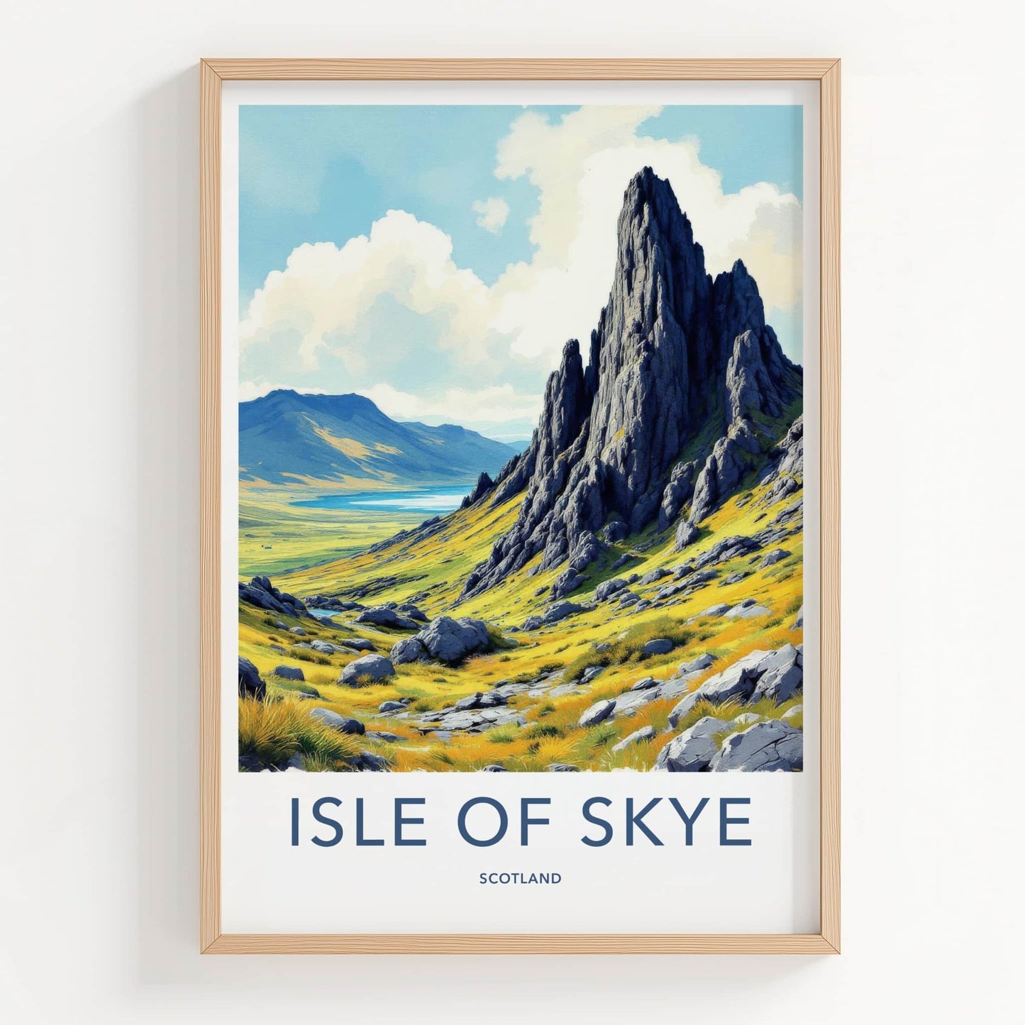 Isle Of Skye Poster - Scotland Travel Art - Dramatic Rock Formation Wall Decor