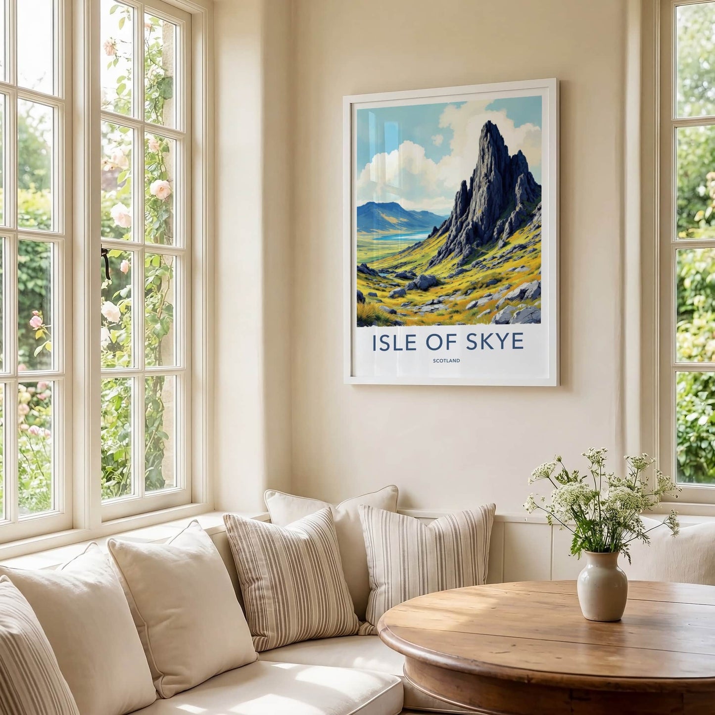 Isle Of Skye Poster - Scotland Travel Art - Dramatic Rock Formation Wall Decor