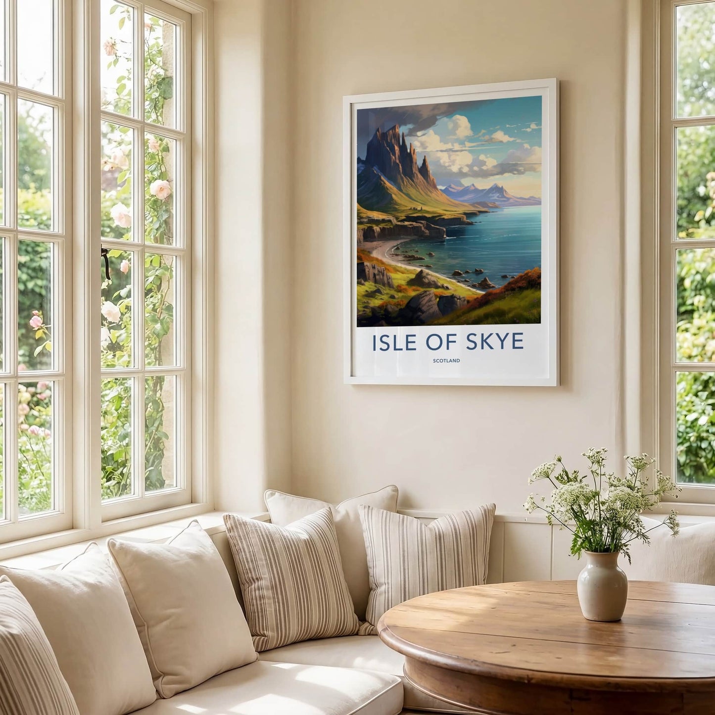 Isle Of Skye Poster - Scotland Travel Art - Rugged Mountain Coast Wall Decor