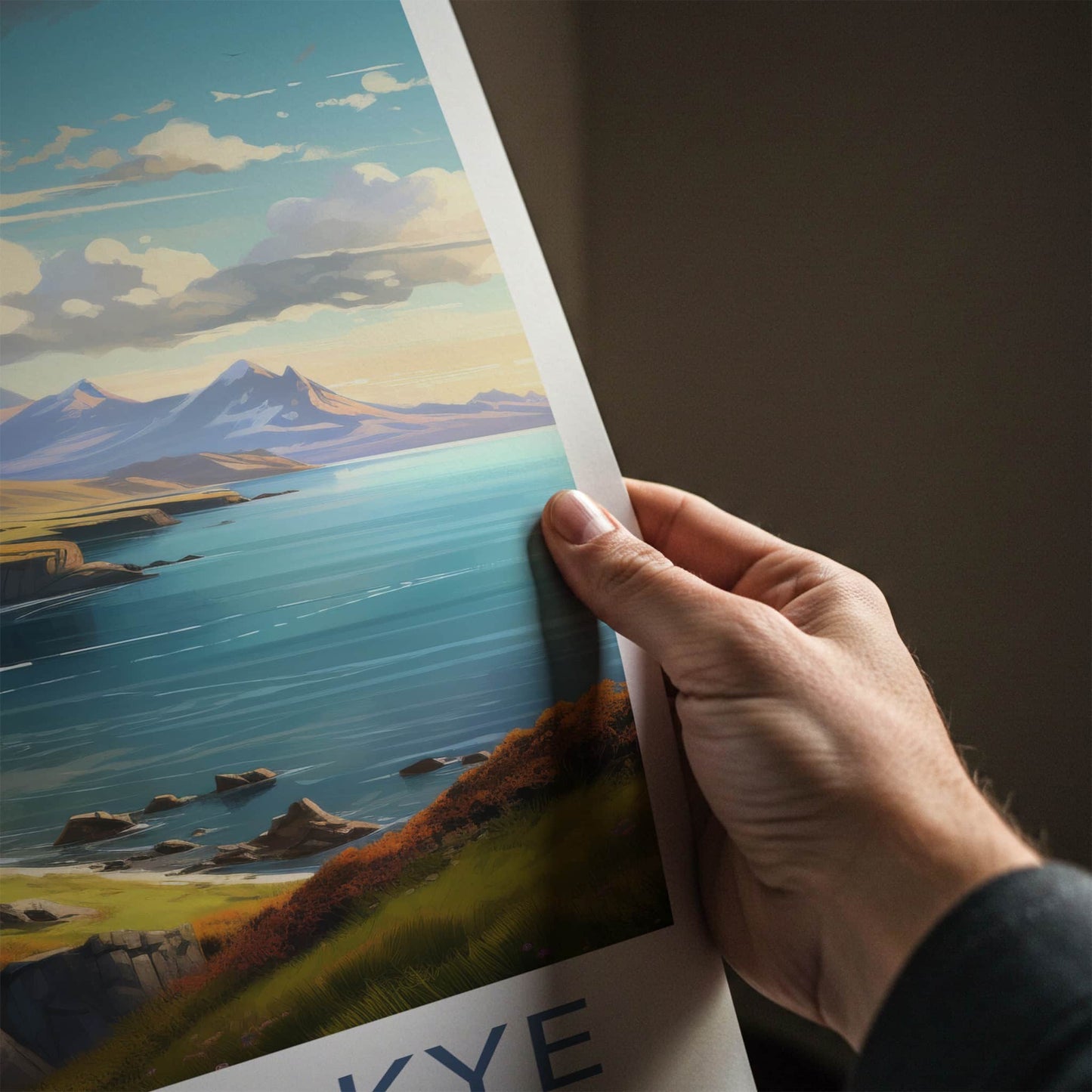 Isle Of Skye Poster - Scotland Travel Art - Rugged Mountain Coast Wall Decor