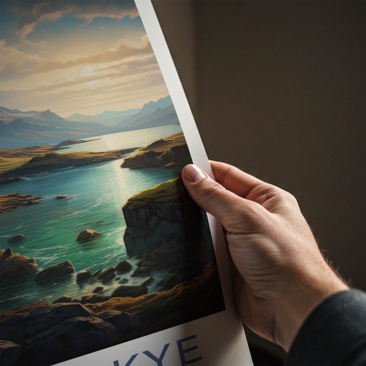 Isle Of Skye Poster - Scotland Travel Art - Rugged Mountain Lake Home Decor