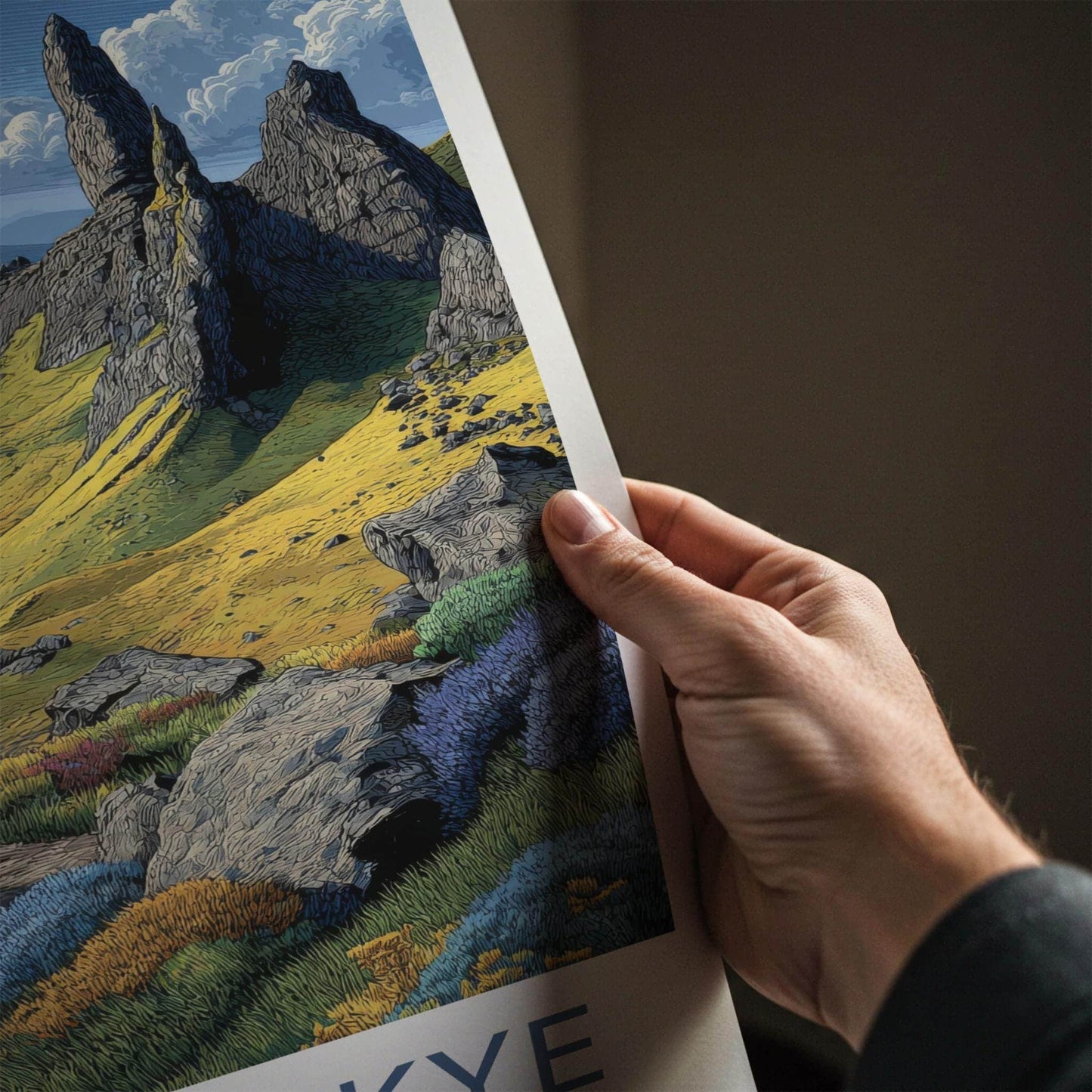 Isle Of Skye Poster - Scotland Travel Art - Storr Rock Formations Home Decor
