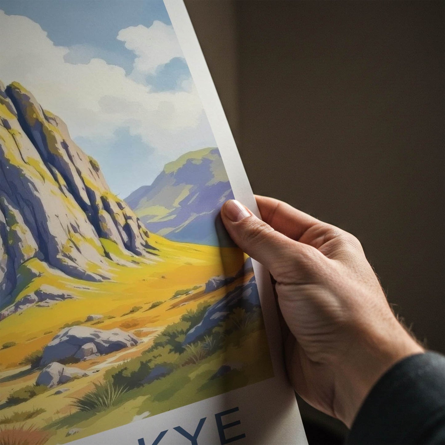 Isle Of Skye Poster - United Kingdom Travel Art - Craggy Mountain Peaks Decor