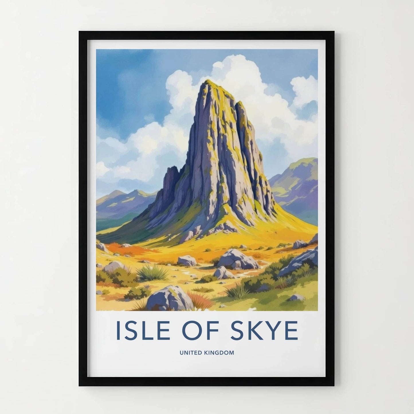 Isle Of Skye Poster - United Kingdom Travel Art - Craggy Mountain Peaks Decor