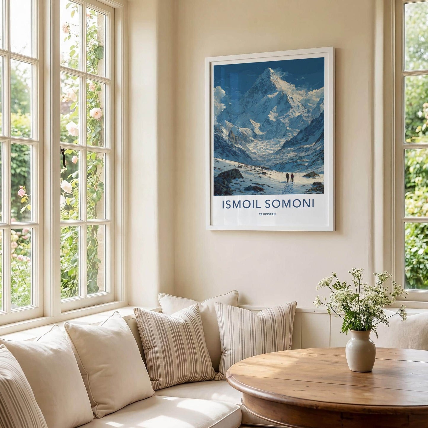 Ismoil Somoni Poster - Tajikistan Travel Art - Rugged Mountain Path Home Decor