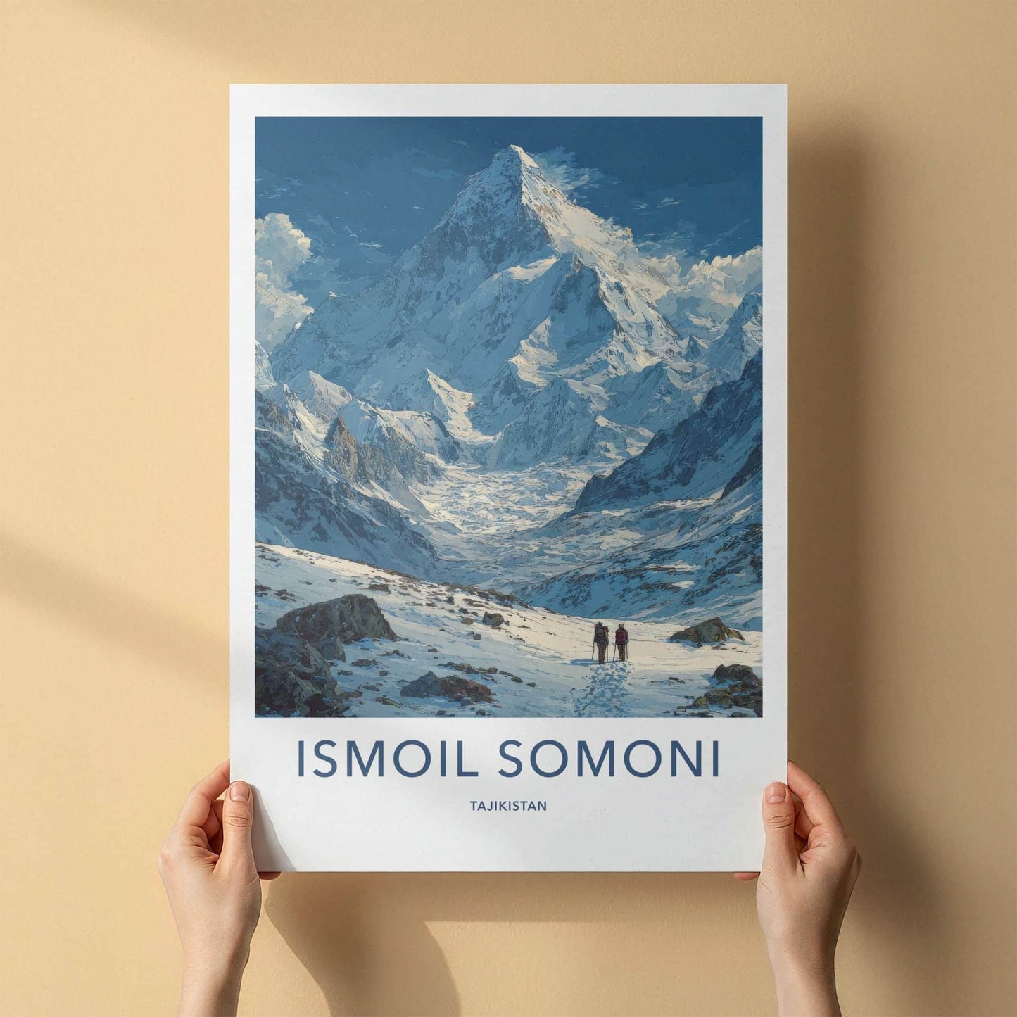 Ismoil Somoni Poster - Tajikistan Travel Art - Rugged Mountain Path Home Decor