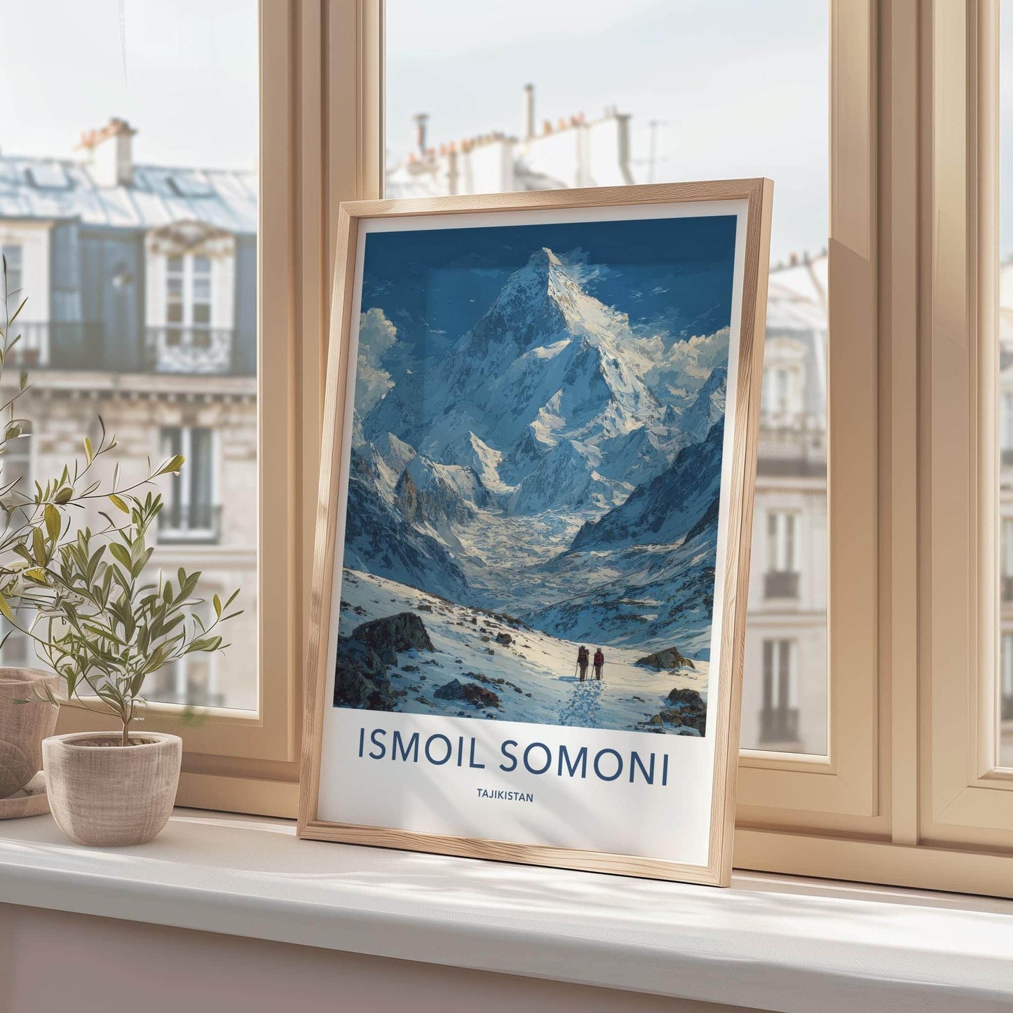 Ismoil Somoni Poster - Tajikistan Travel Art - Rugged Mountain Path Home Decor