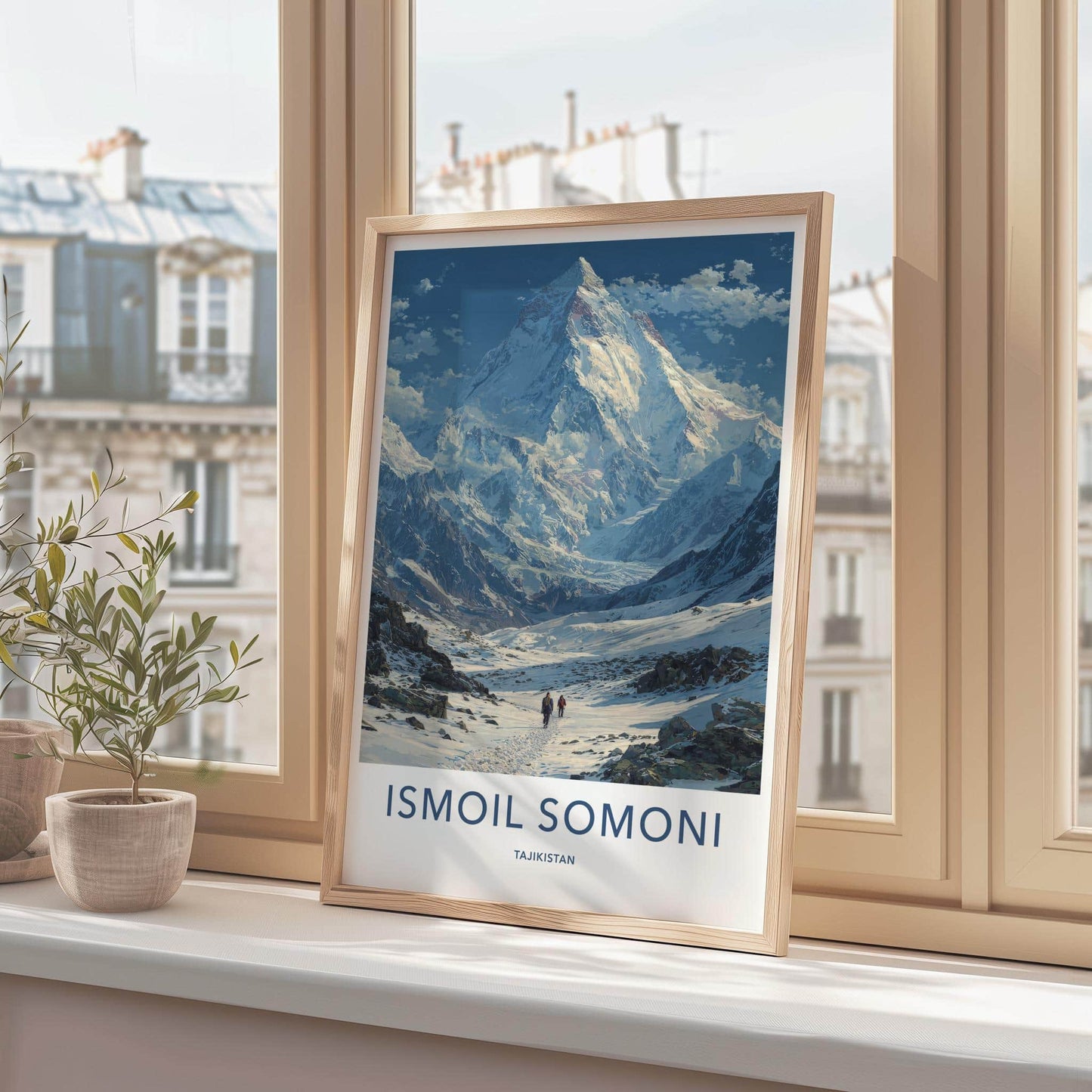 Ismoil Somoni Poster - Tajikistan Travel Art - Vast Snowy Landscape Home Decor