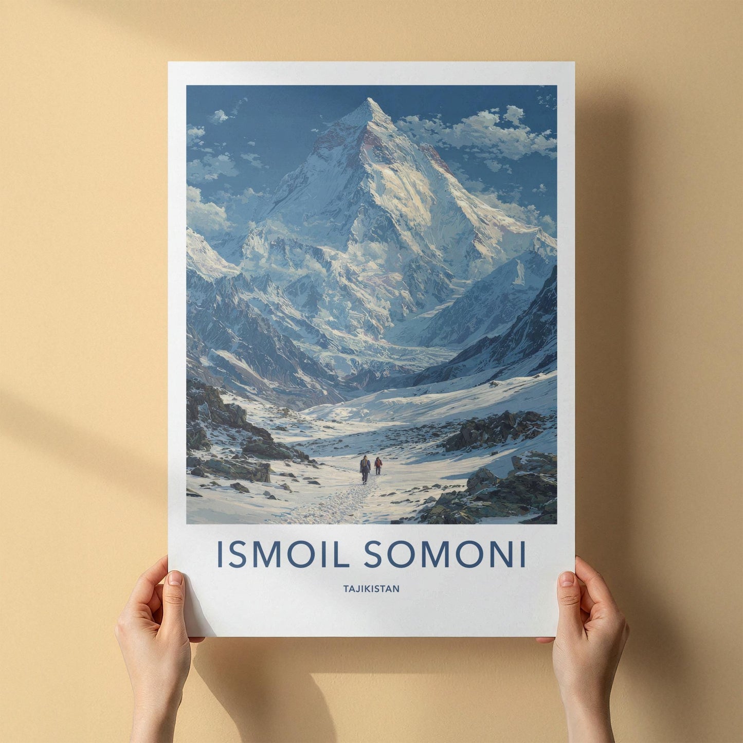 Ismoil Somoni Poster - Tajikistan Wall Art - Majestic Snow Peak Home Decor