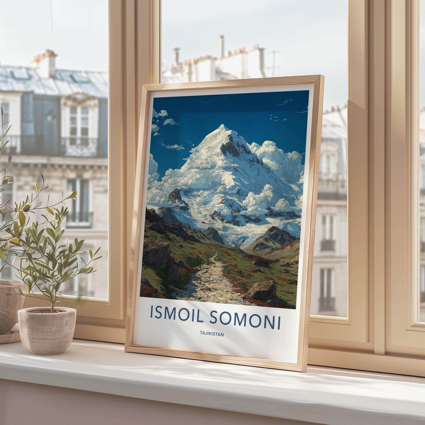 Ismoil Somoni Poster - Tajikistan Wall Art - Rugged Mountain Path Gift
