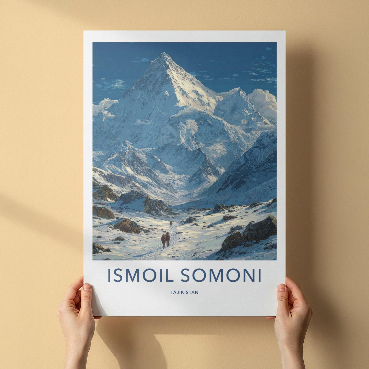 Ismoil Somoni Poster - Tajikistan Wall Art - Vast Snowy Landscape Home Decor