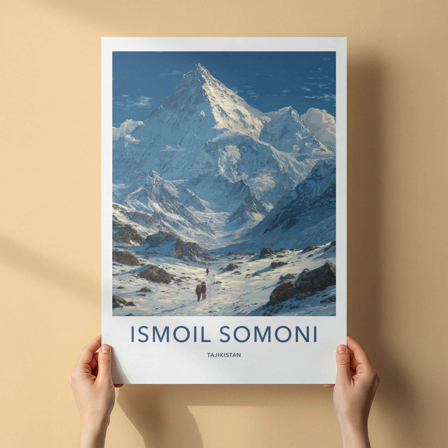 Ismoil Somoni Poster - Tajikistan Wall Art - Vast Snowy Landscape Home Decor