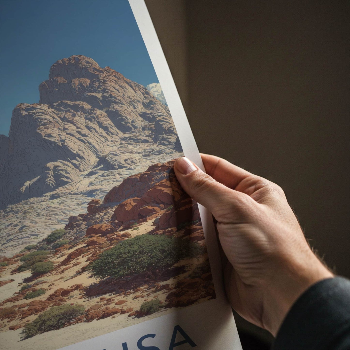 Jabal Musa Poster - Egypt Art Print - Mountain Desert Moon Gallery Art