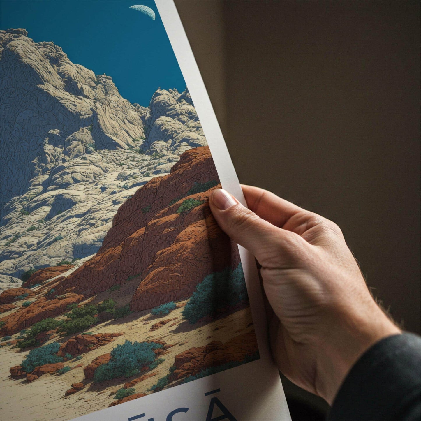 Jabal Musa Poster - Egypt Travel Art - Stark Mountain Landscape Home Decor
