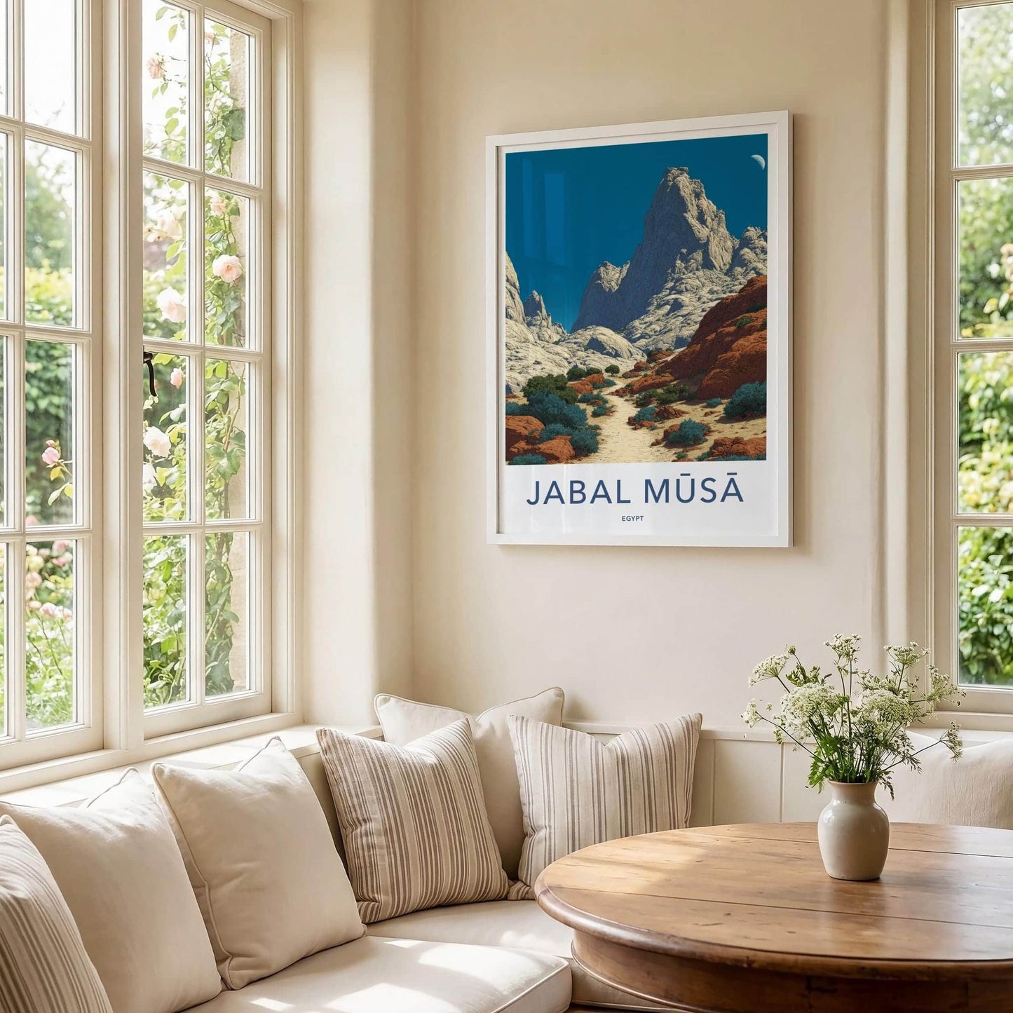 Jabal Musa Poster - Egypt Travel Art - Stark Mountain Landscape Home Decor