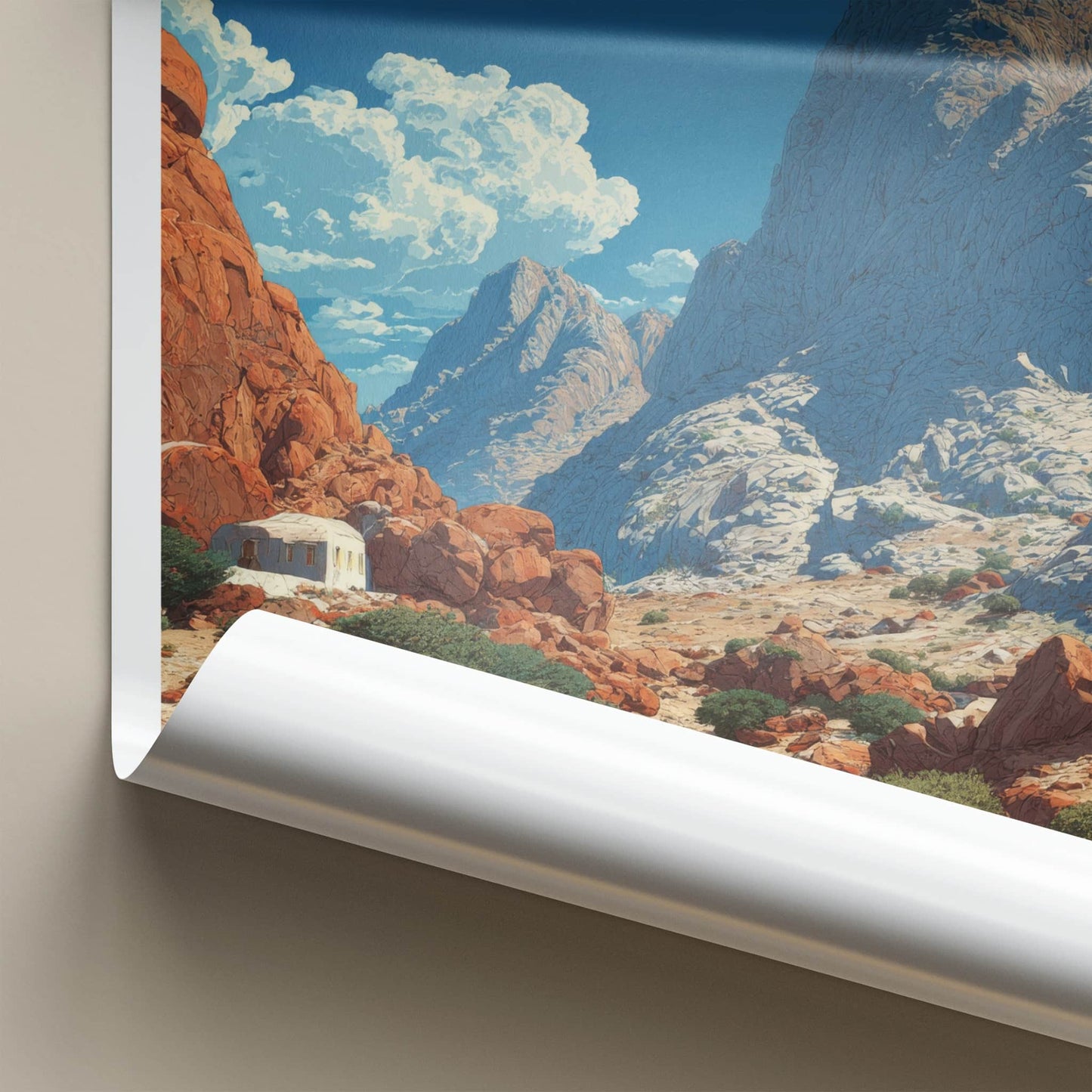 Jabal Musa Poster - Egypt Travel Print - Desert Rocky Peak Wall Decor