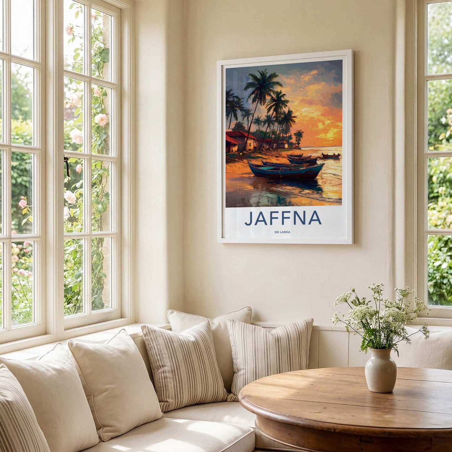 Jaffna Poster - Sri Lanka Travel Art - Tropical Beach Sunset Home Decor