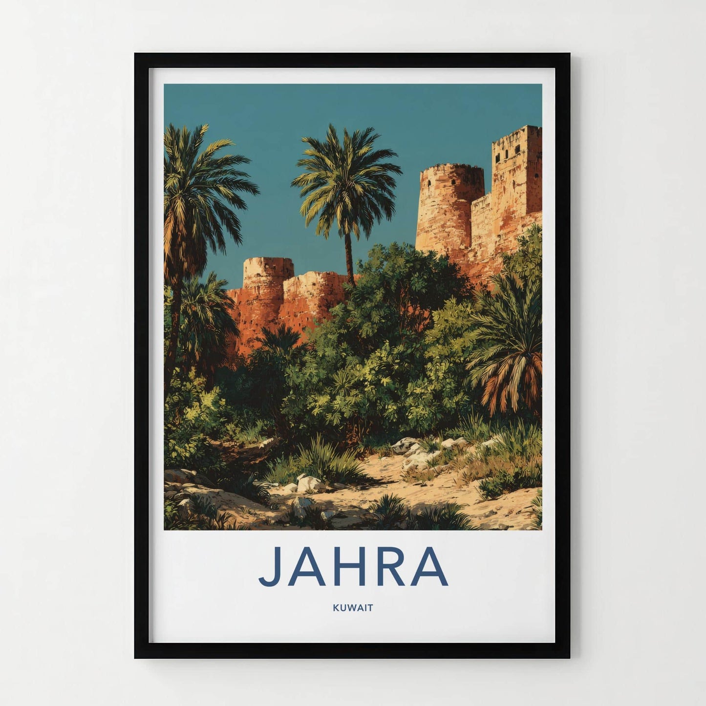 Jahra Poster - Kuwait Framed Print - Ancient Fort Walls Framed Decor