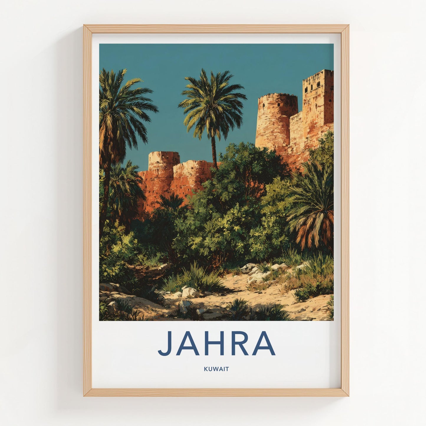 Jahra Poster - Kuwait Framed Print - Ancient Fort Walls Framed Decor