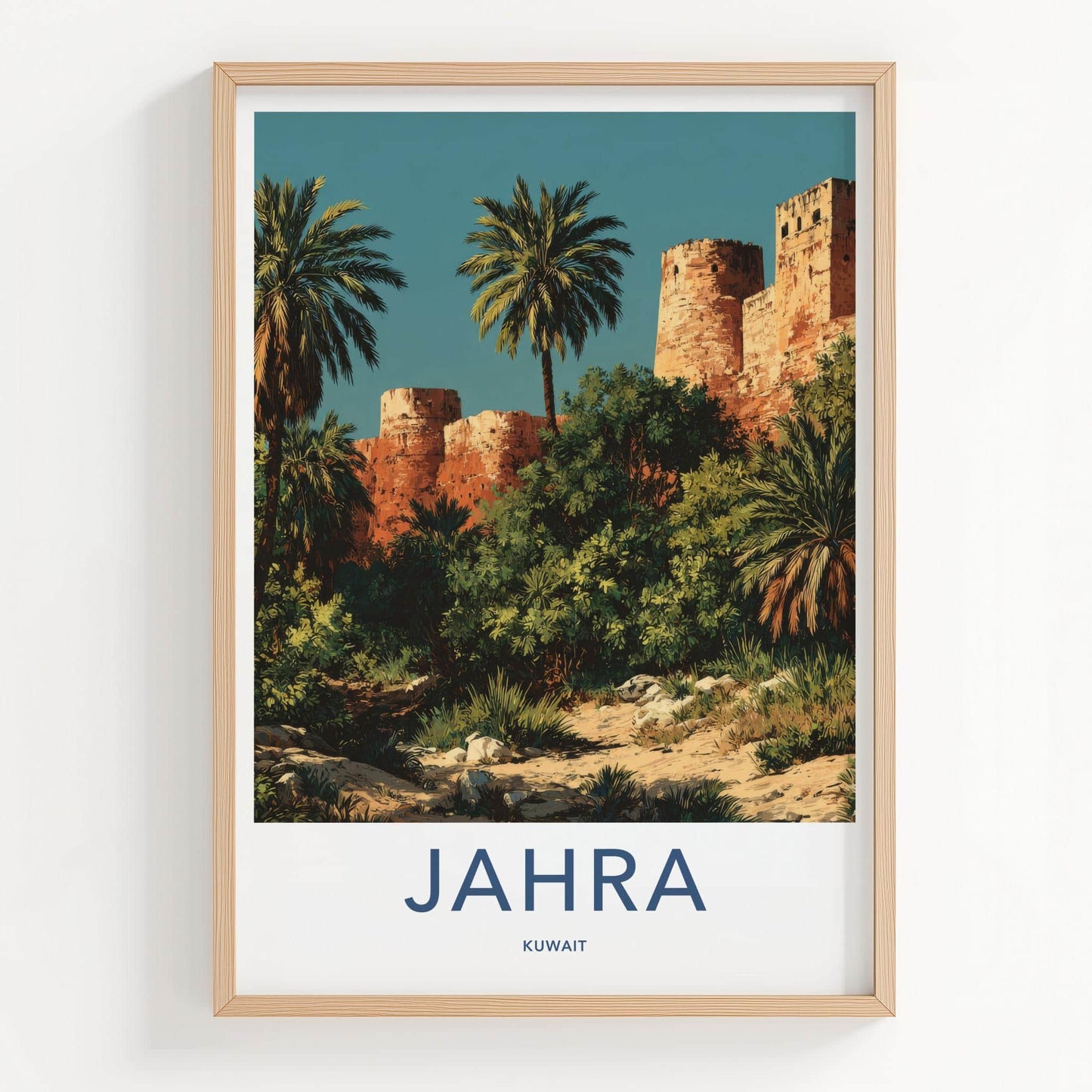 Jahra Poster - Kuwait Framed Print - Ancient Fort Walls Framed Decor