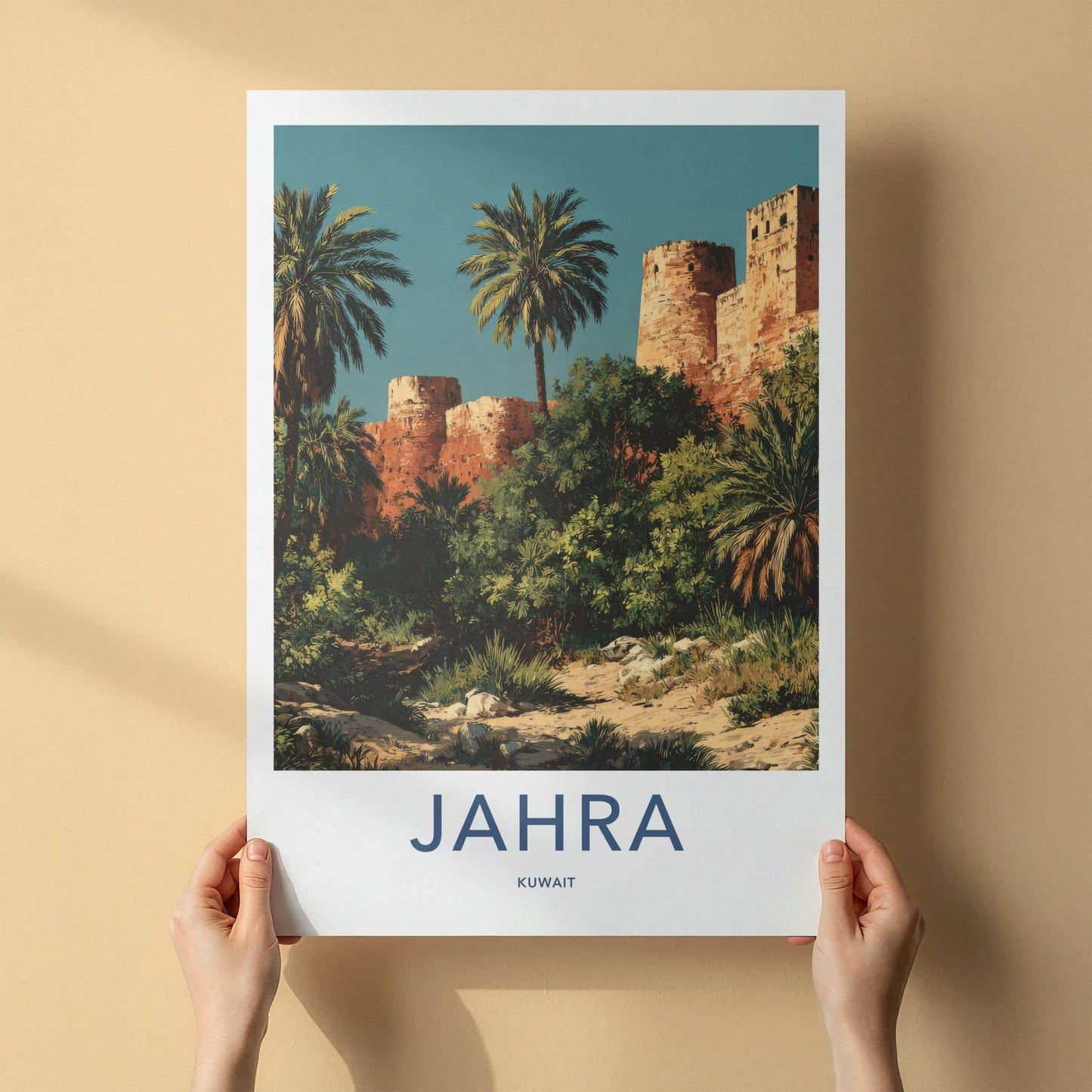 Jahra Poster - Kuwait Framed Print - Ancient Fort Walls Framed Decor