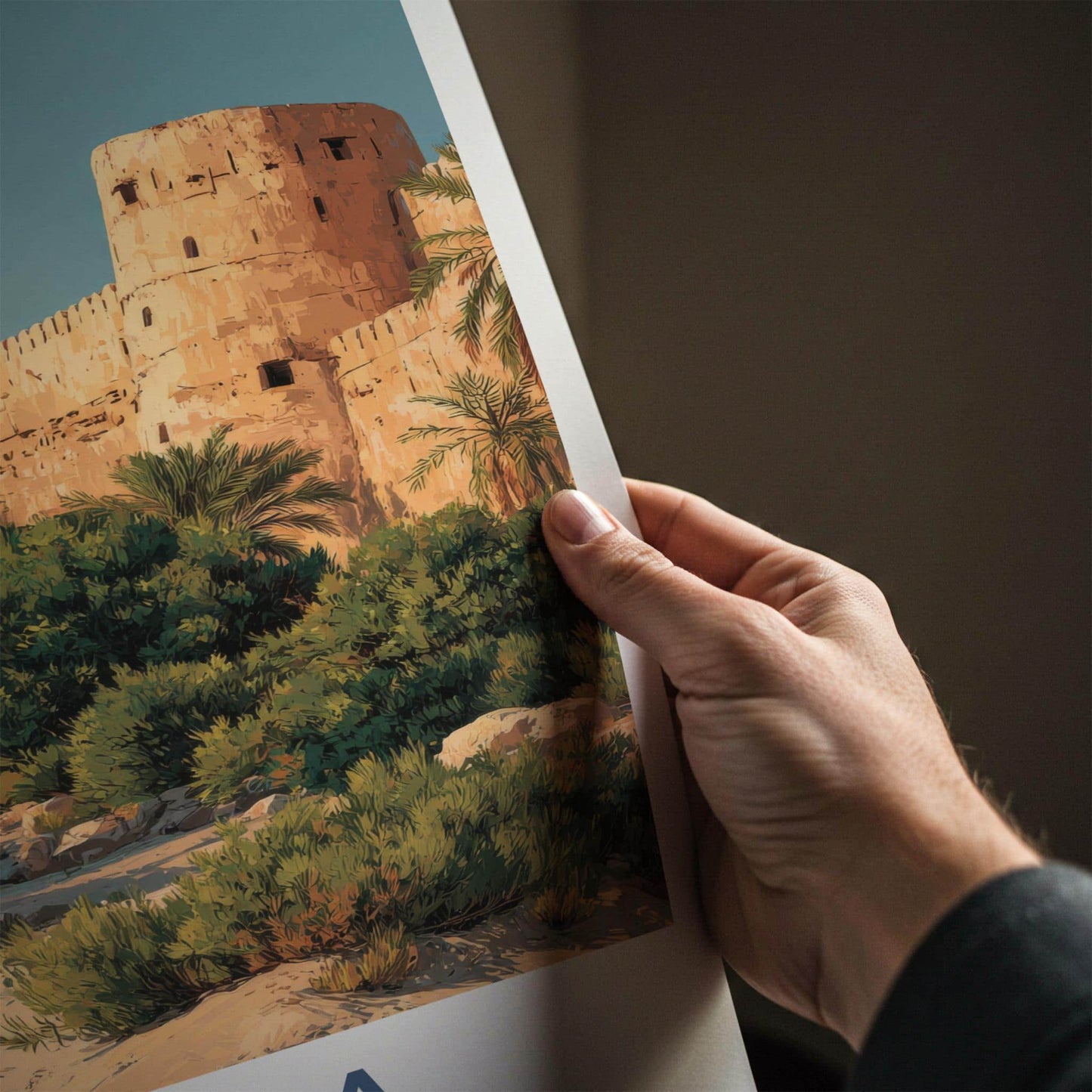 Jahra Poster - Kuwait Framed Print - Sandstone Fort Palms Lounge Decor