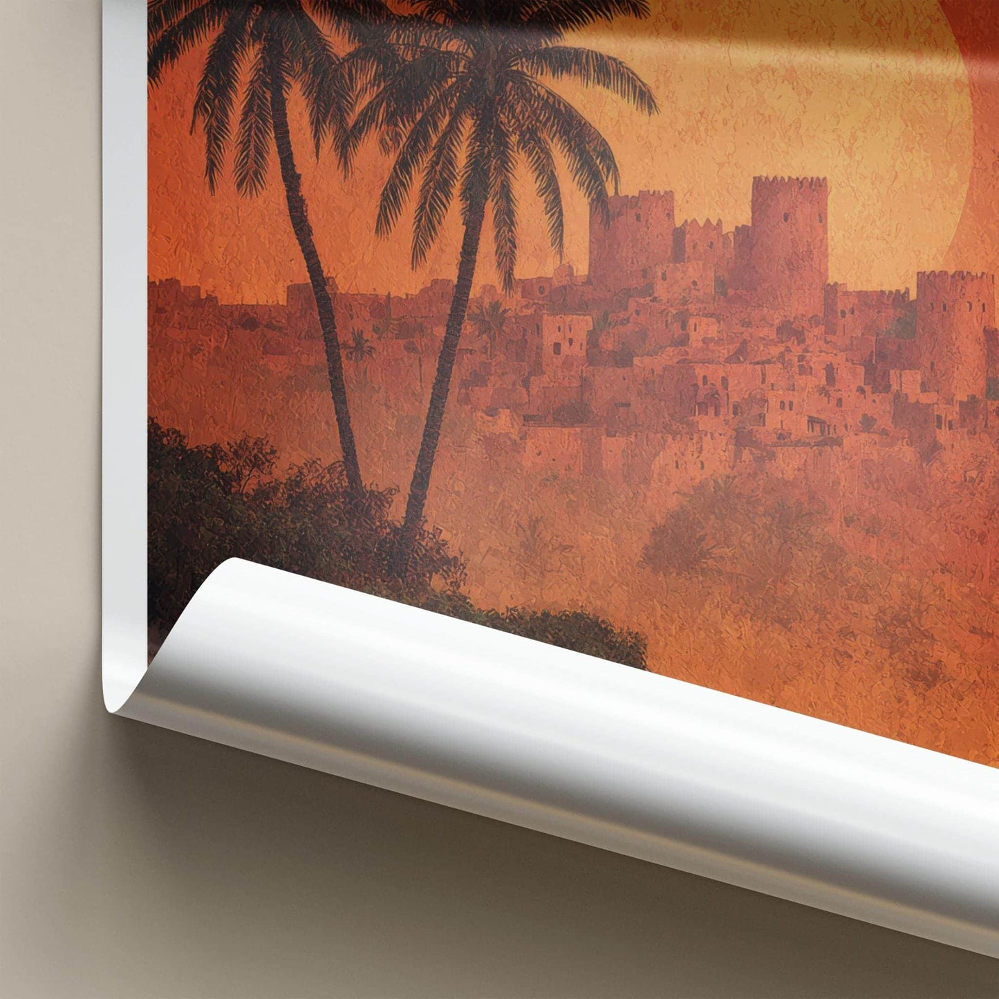 Jahra Poster - Kuwait Travel Art - Ancient City Sunset Wall Decor