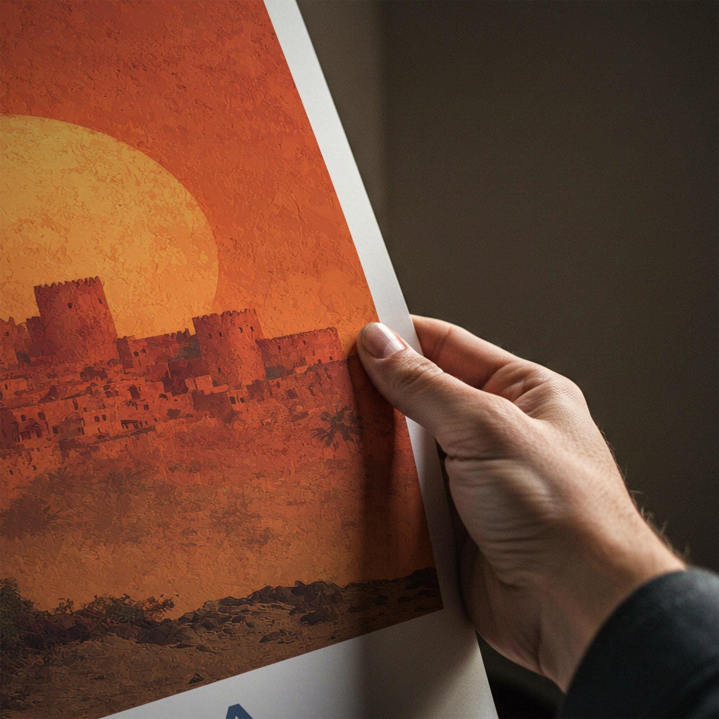 Jahra Poster - Kuwait Travel Art - Ancient City Sunset Wall Decor