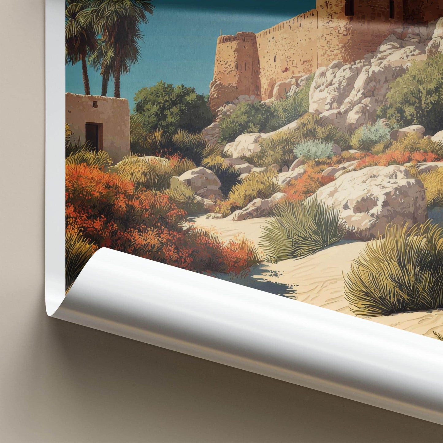 Jahra Poster - Kuwait Travel Art - Ancient Desert Fortress Home Decor
