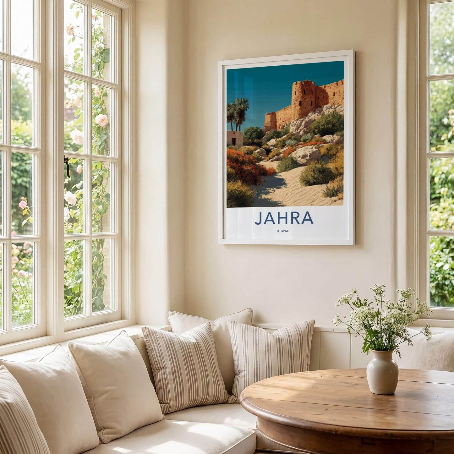 Jahra Poster - Kuwait Travel Art - Ancient Desert Fortress Home Decor