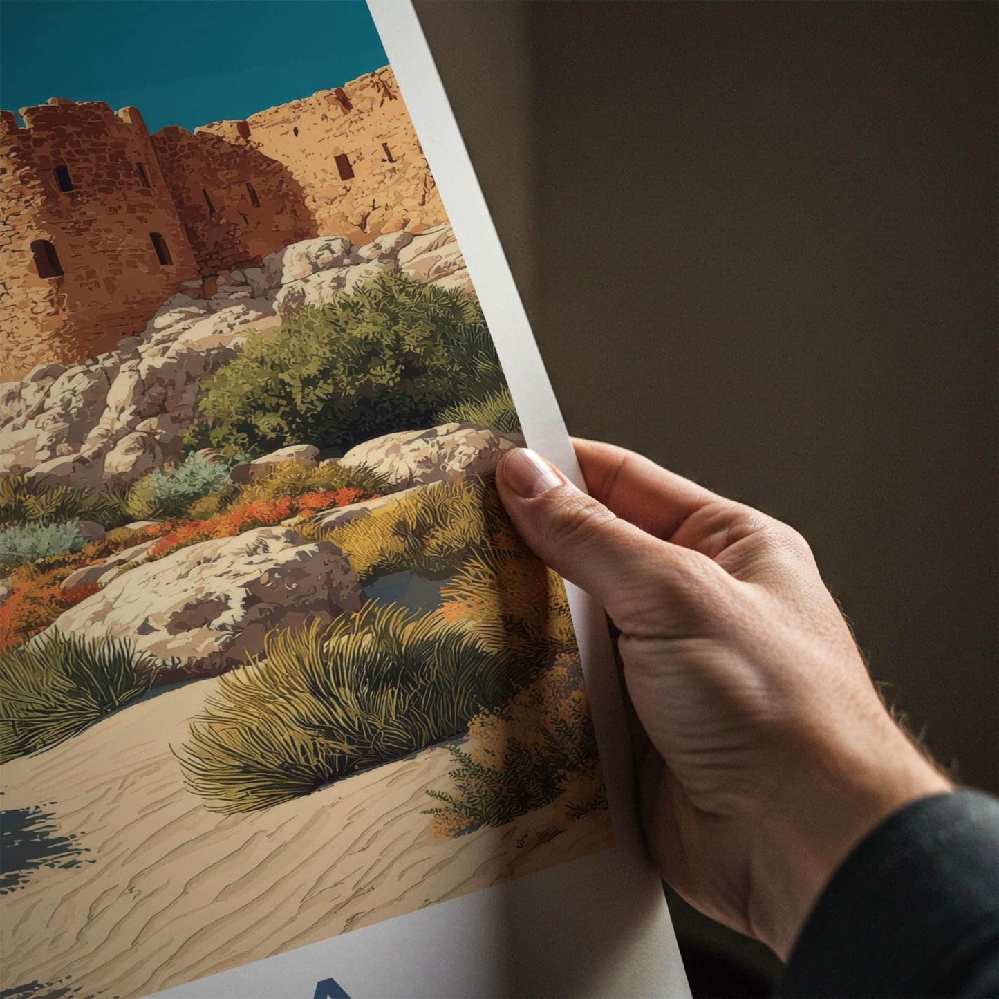Jahra Poster - Kuwait Travel Art - Ancient Desert Fortress Home Decor