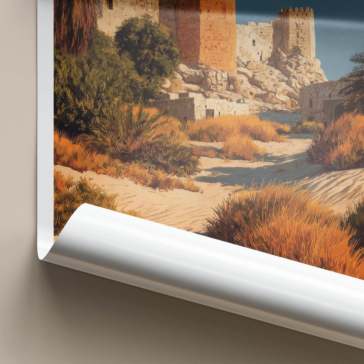 Jahra Poster - Kuwait Travel Art - Desert Fort Landscape Home Decor
