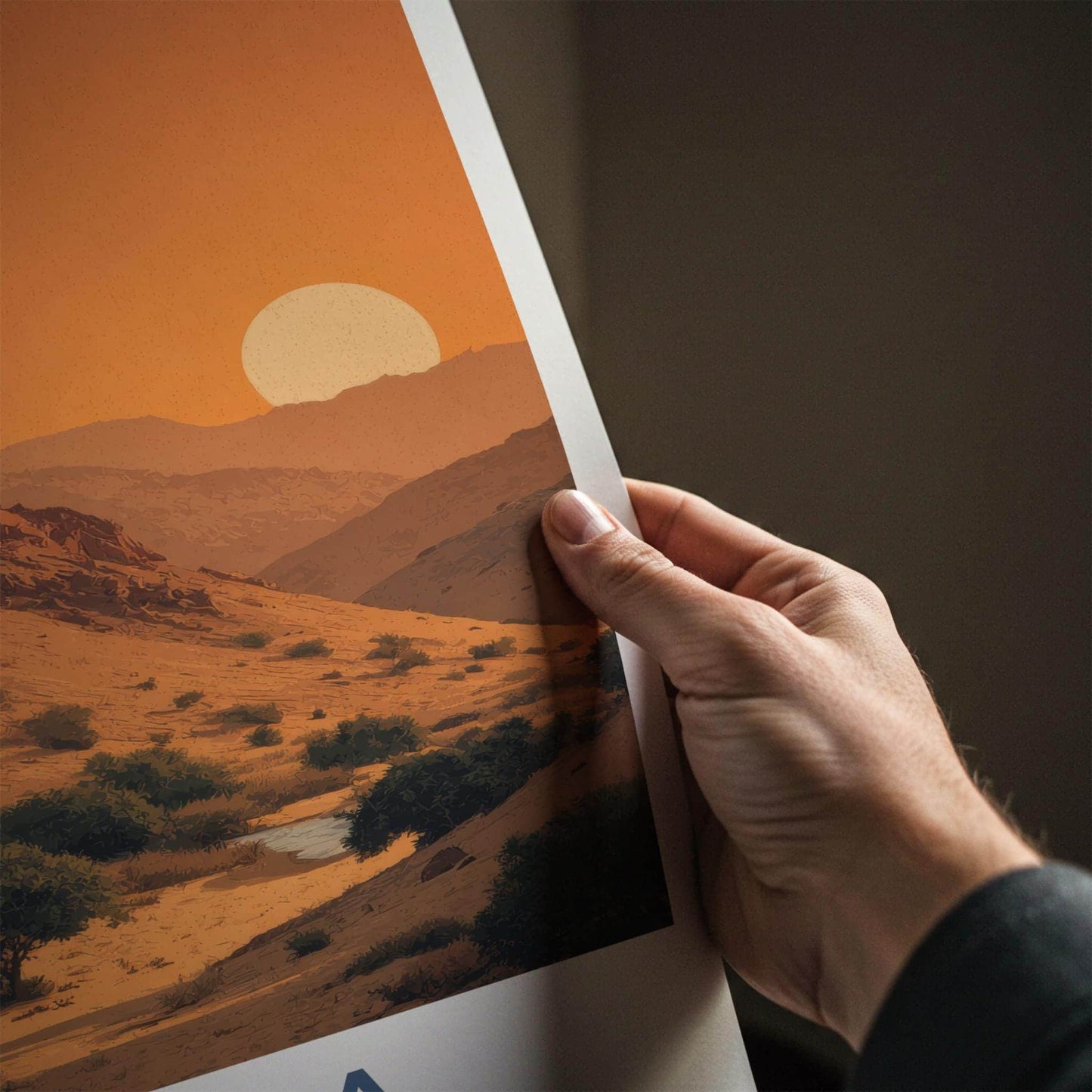 Jahra Poster - Kuwait Travel Art - Desert Fortress Sunset Home Decor